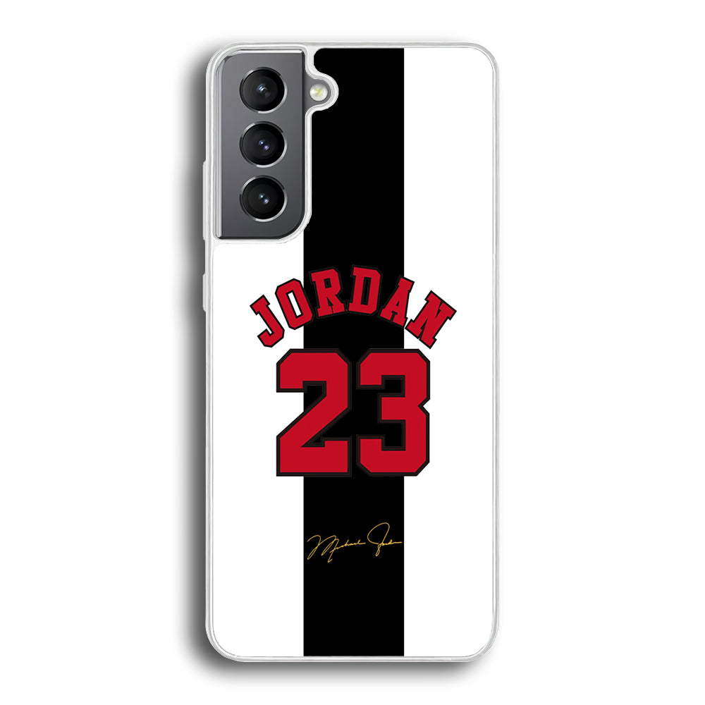 Air Jordan Stripe Black Number Samsung Galaxy S21 Plus Case