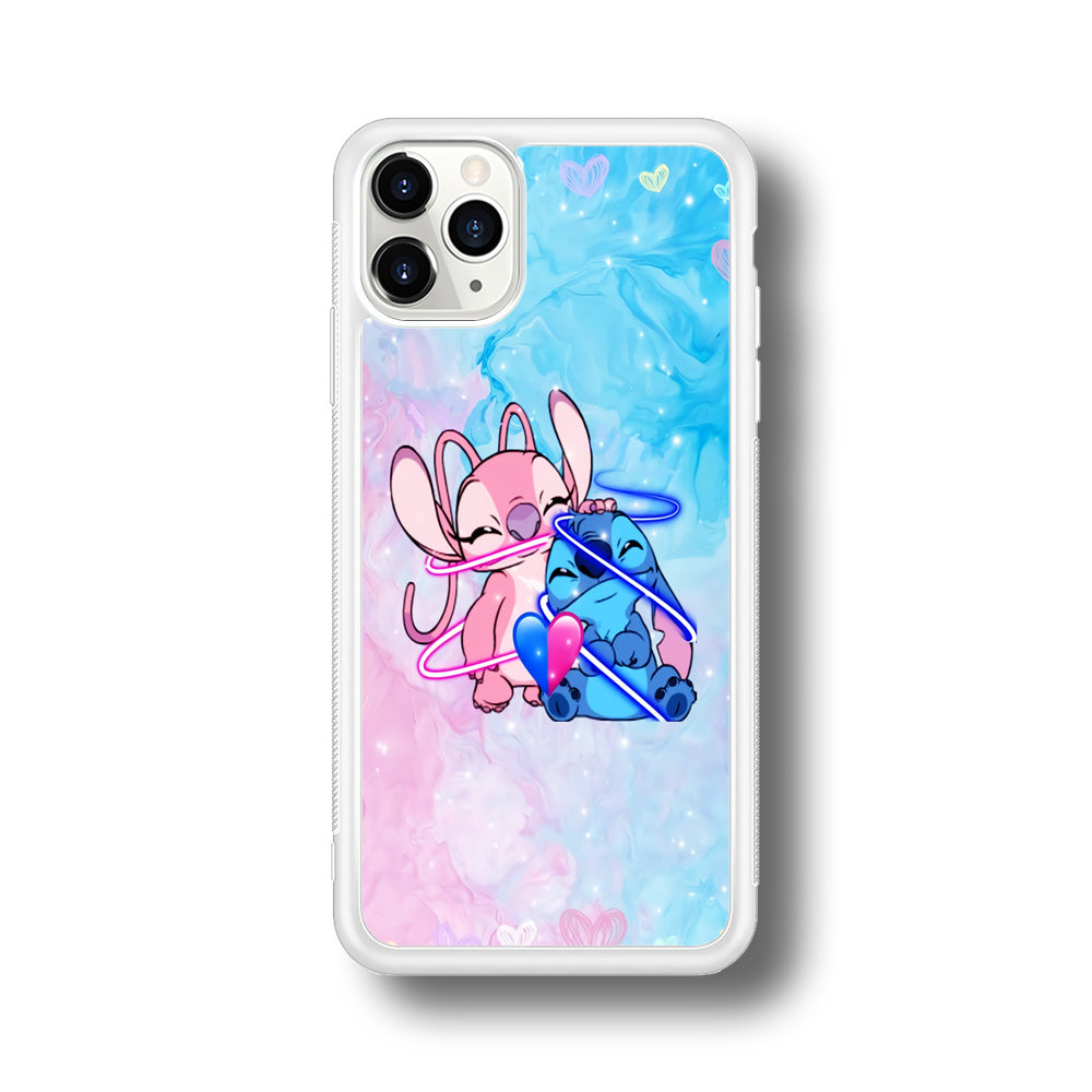 Angel and Stitch Aesthetic Marble iPhone 11 Pro Case
