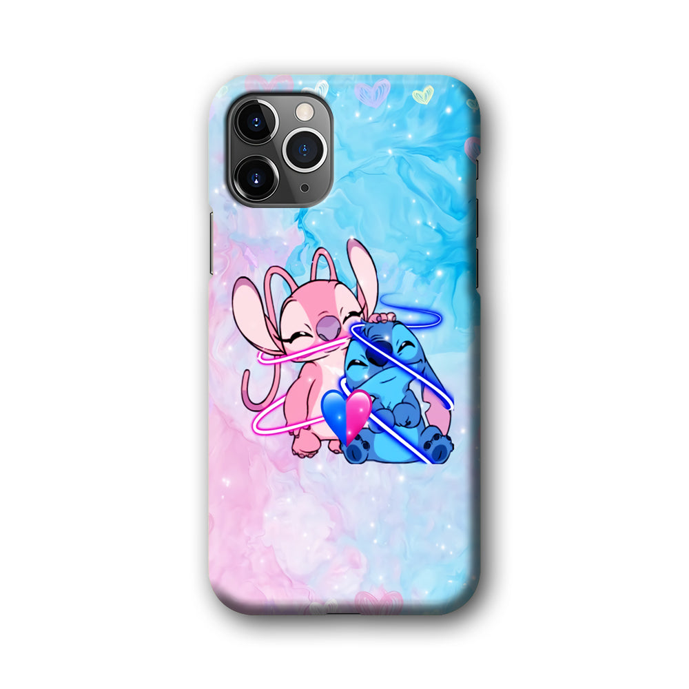 Angel and Stitch Aesthetic Marble iPhone 11 Pro Case