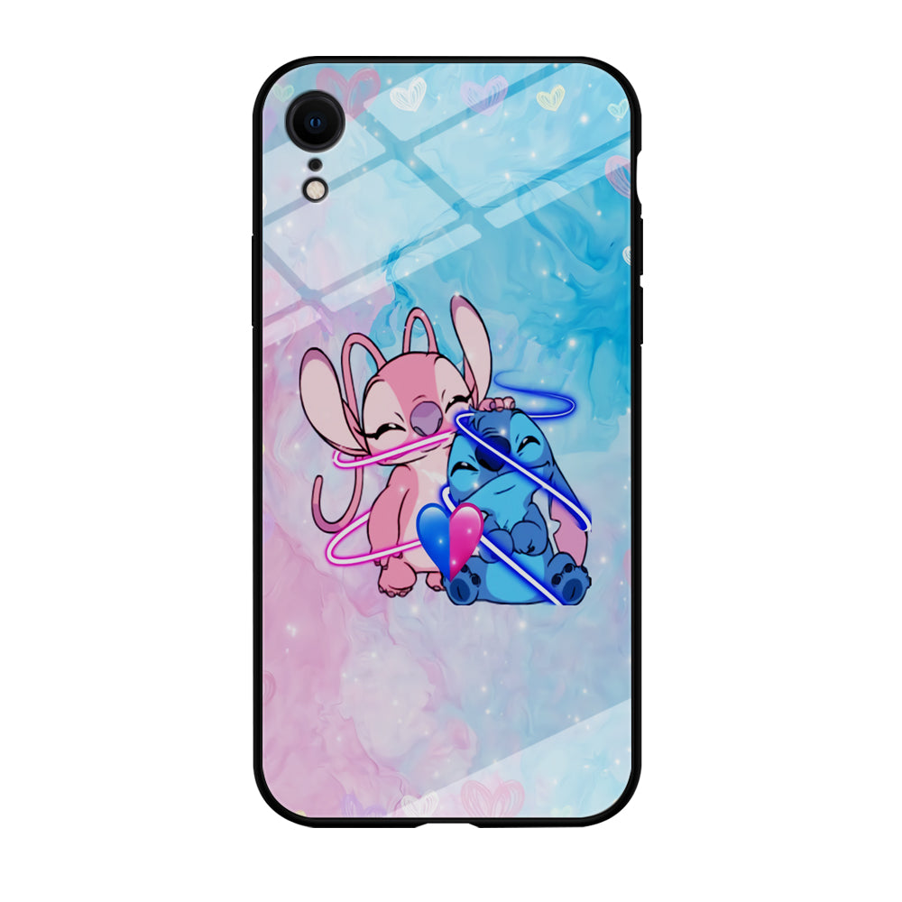 Angel and Stitch Aesthetic Marble iPhone XR Case