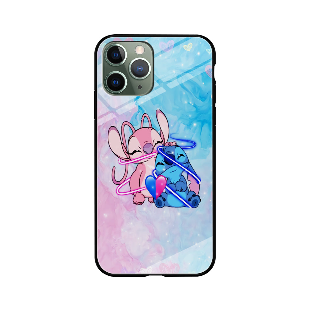 Angel and Stitch Aesthetic Marble iPhone 11 Pro Case