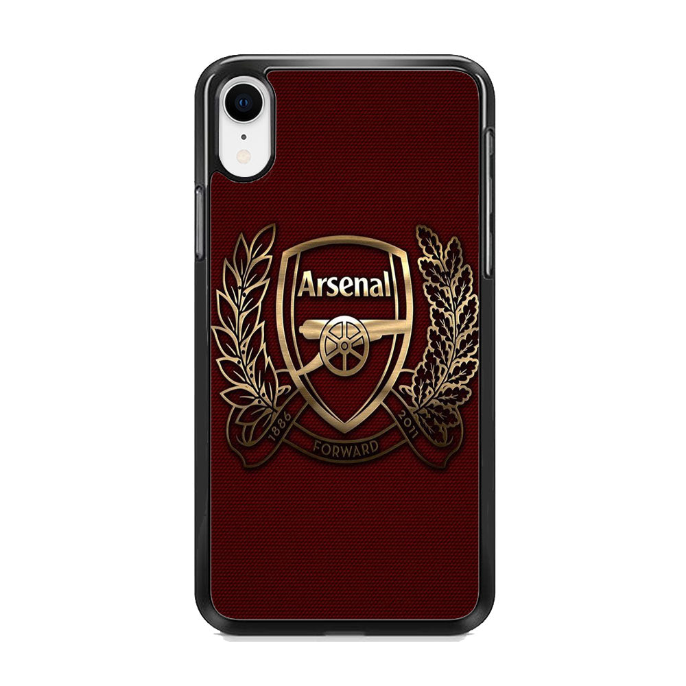 Arsenal Maroon Gold Logo Team iPhone XR Case