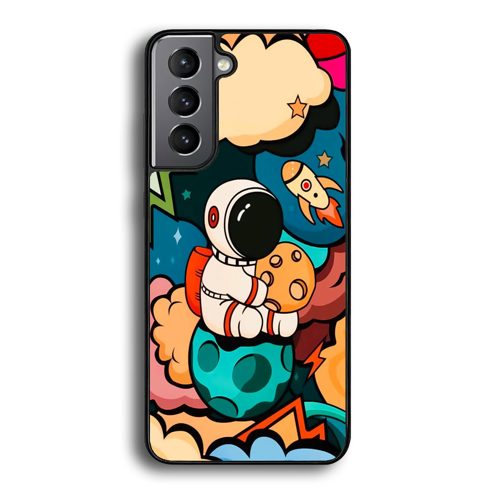 Astronaut Cute Art Samsung Galaxy S21 Case