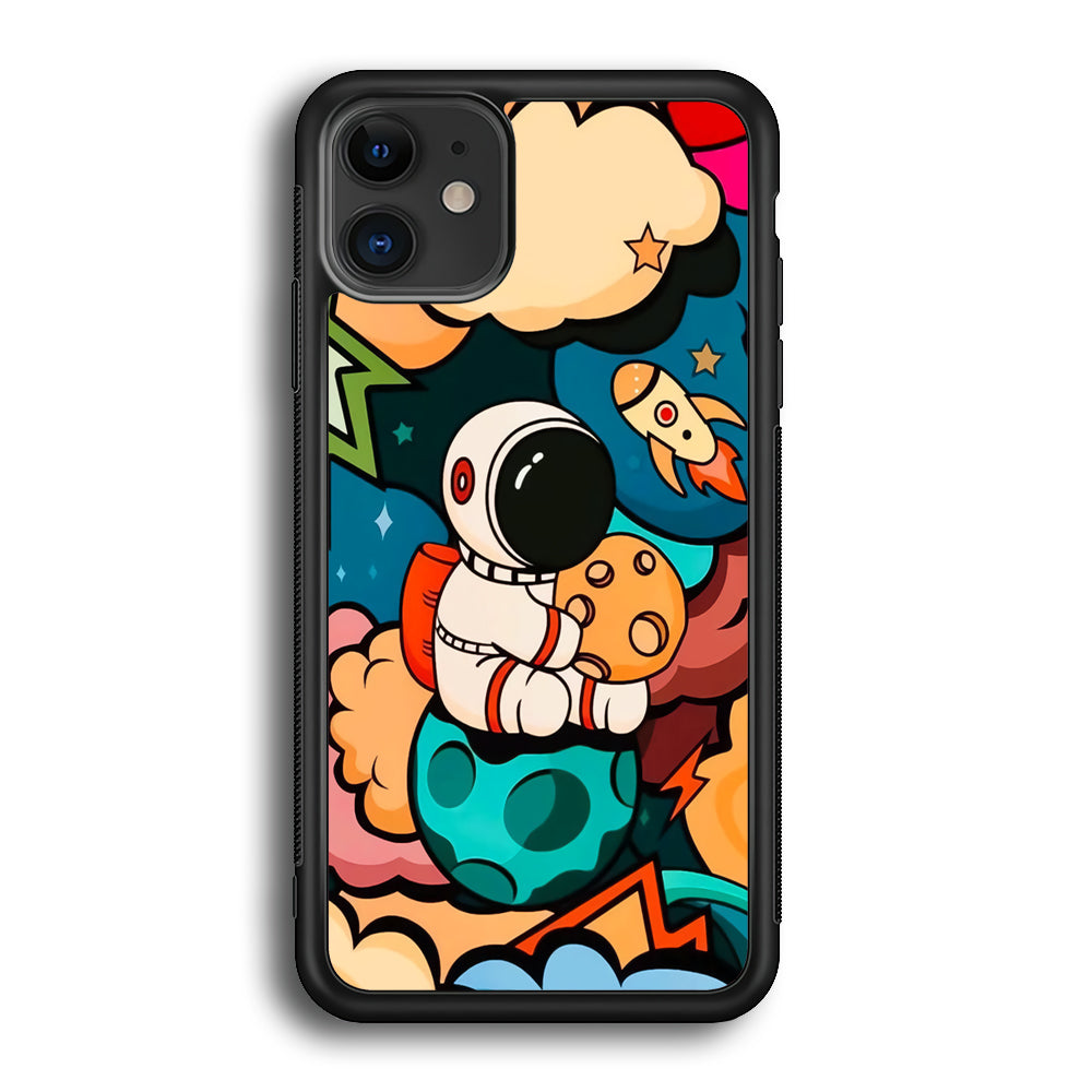 Astronaut Cute Art iPhone 12 Case