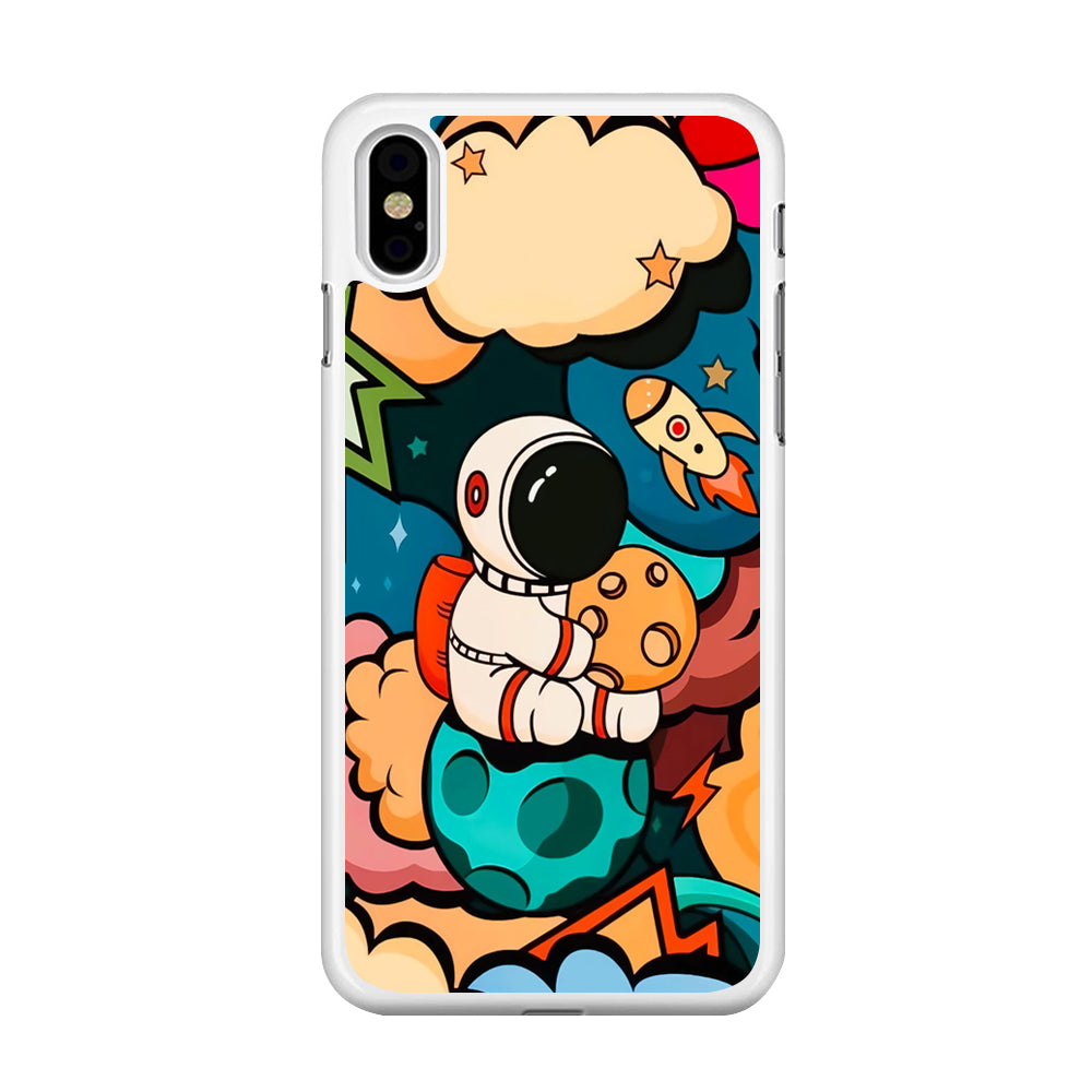 Astronaut Cute Art iPhone Xs Case