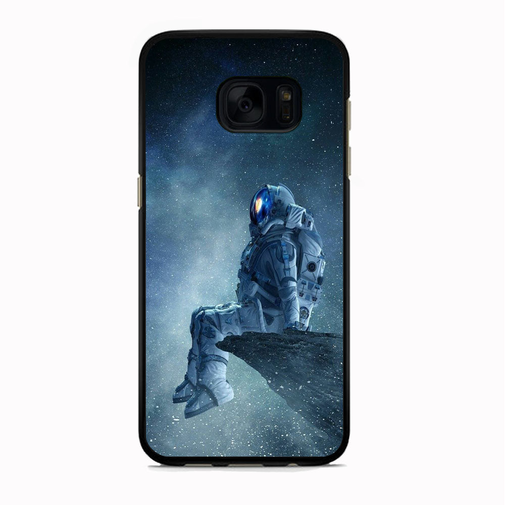 Astronaut Enjoy The Galaxy View Samsung Galaxy S7 Edge Case