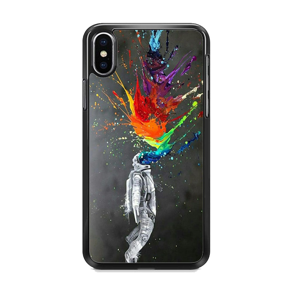 Astronaut Splash Mix Colour Paint iPhone Xs Case