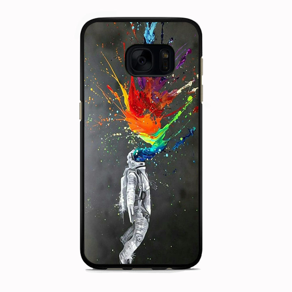 Astronaut Splash Mix Colour Paint Samsung Galaxy S7 Case