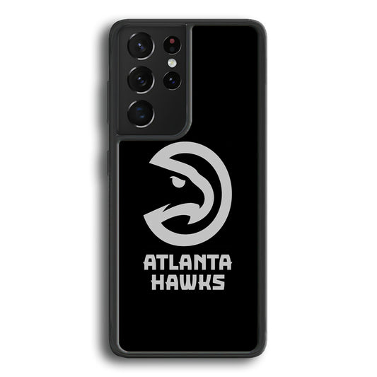 Atlanta Hawks Black Grey Samsung Galaxy S21 Ultra Case - Ezzystore