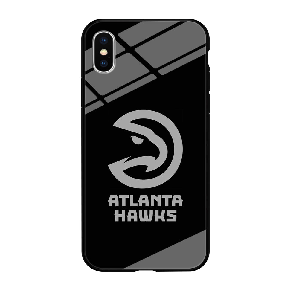 Atlanta Hawks Black Grey iPhone XS Case