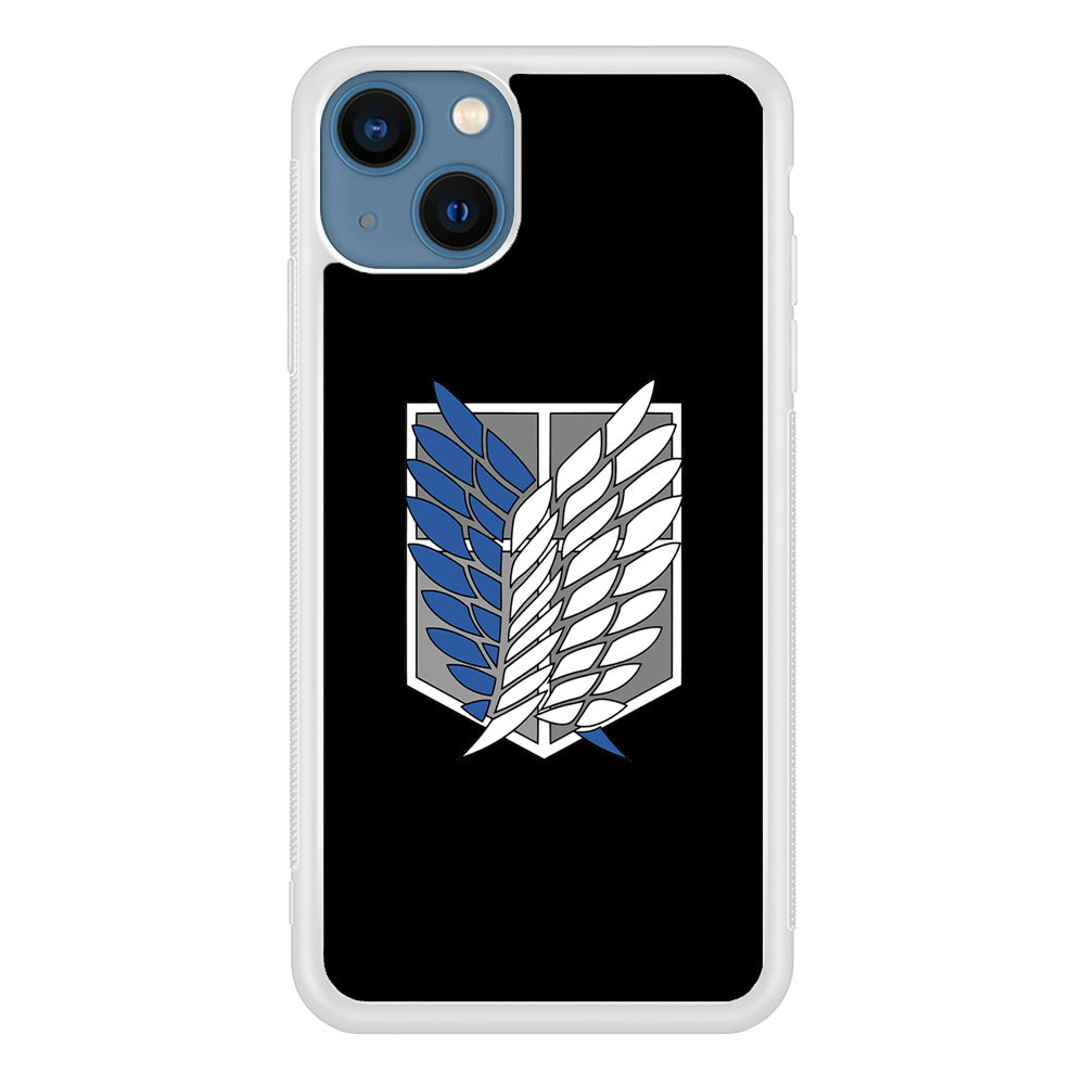 Attack on Titan Scouting Legion Black Simple iPhone 13 Case