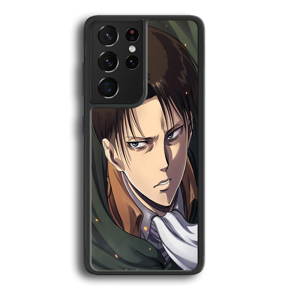 Attack on Titan Levi Face Samsung Galaxy S21 Ultra Case - Ezzystore