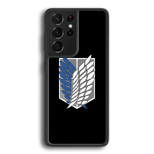 Attack on Titan Scouting Legion Black Simple Samsung Galaxy S21 Ultra Case - Ezzystore
