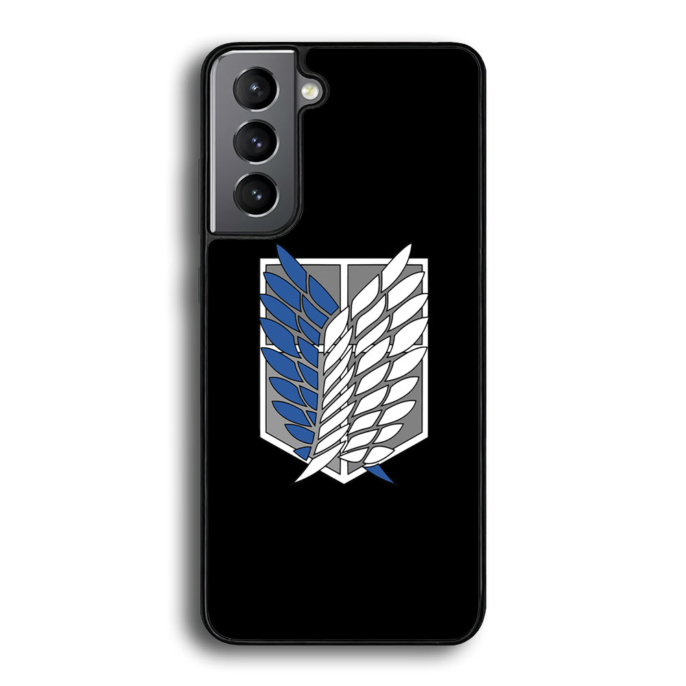 Attack on Titan Scouting Legion Black Simple Samsung Galaxy S21 Plus Case