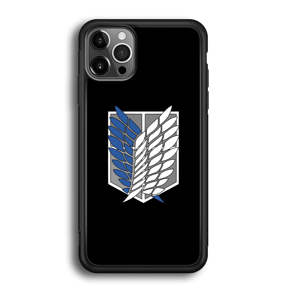 Attack on Titan Scouting Legion Black Simple iPhone 12 Pro Case