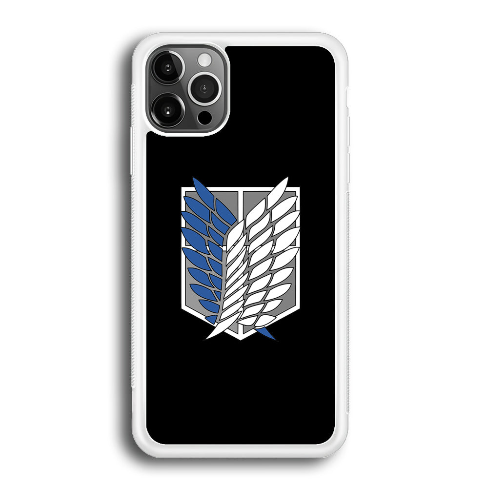 Attack on Titan Scouting Legion Black Simple iPhone 12 Pro Case