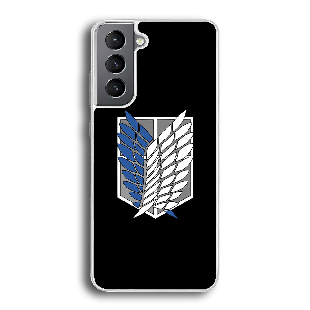 Attack on Titan Scouting Legion Black Simple Samsung Galaxy S21 Plus Case