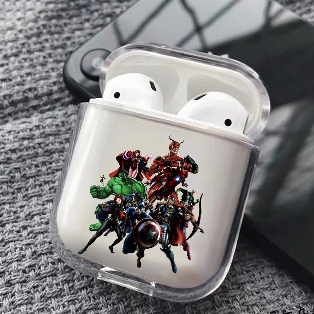 Avengers Character Cartoon Protective Clear Case Cover For Apple Airpods