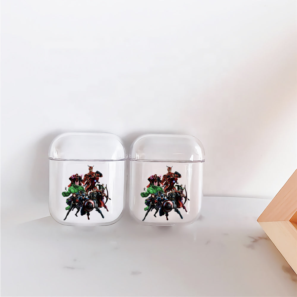 Avengers Character Cartoon Protective Clear Case Cover For Apple Airpods