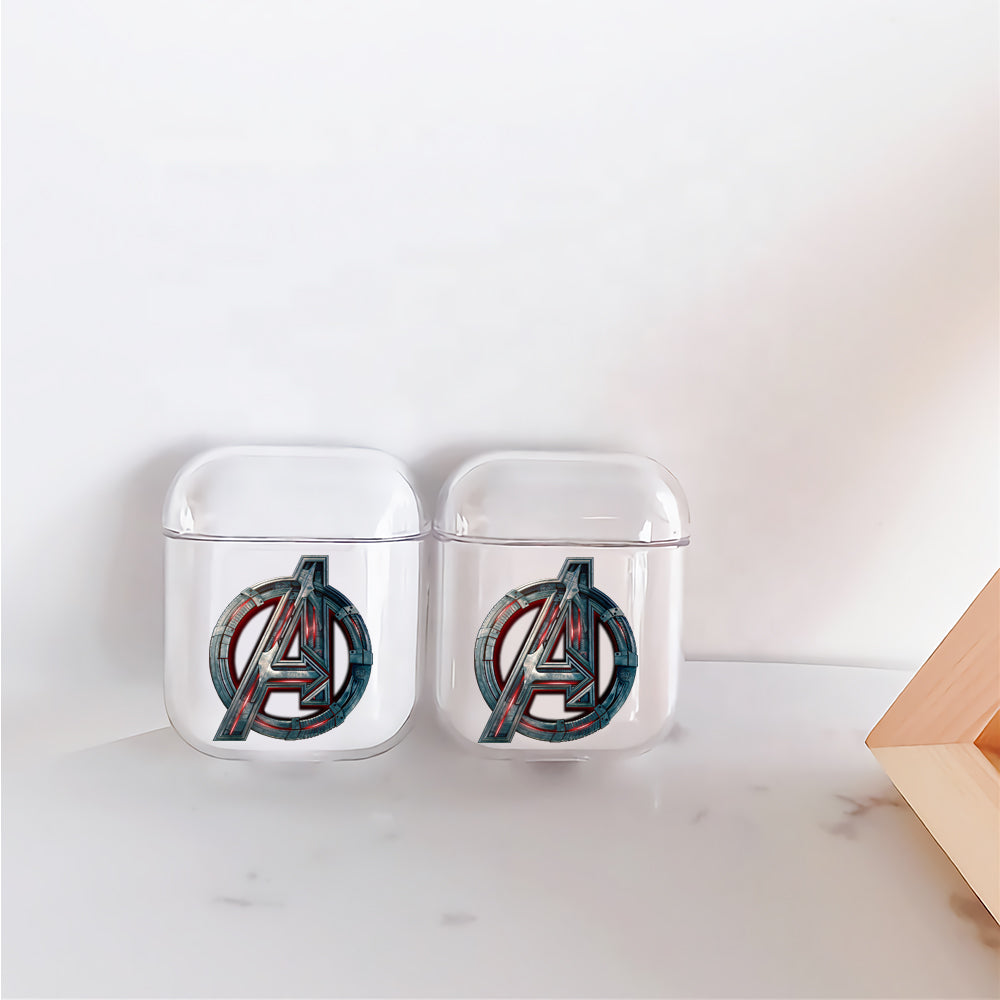 Avengers Logo Protective Clear Case Cover For Apple Airpods