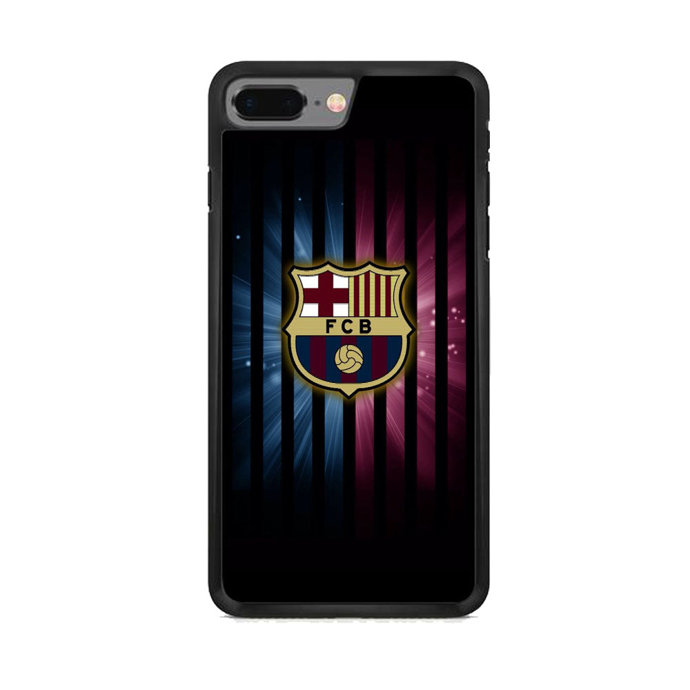 Barcelona Emblem Stripe Black iPhone 8 Plus Case