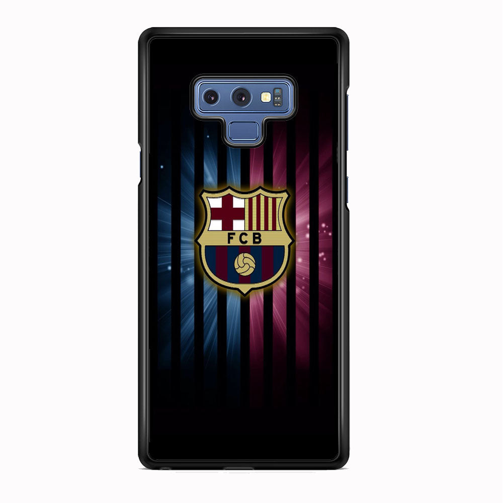 Barcelona Emblem Stripe Black Samsung Galaxy Note 9 Case