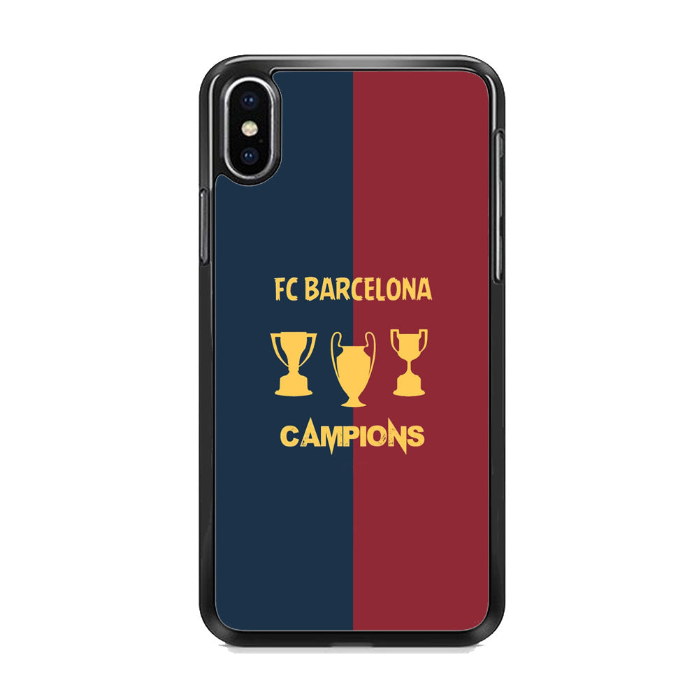 Barcelona FC Treble Winner iPhone Xs Max Case
