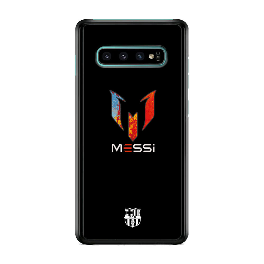 Barcelona Messi Logo Splash Colour Samsung Galaxy S10 Plus Case