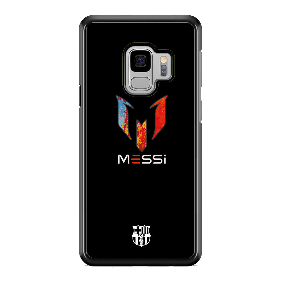 Barcelona Messi Logo Splash Colour Samsung Galaxy S9 Case