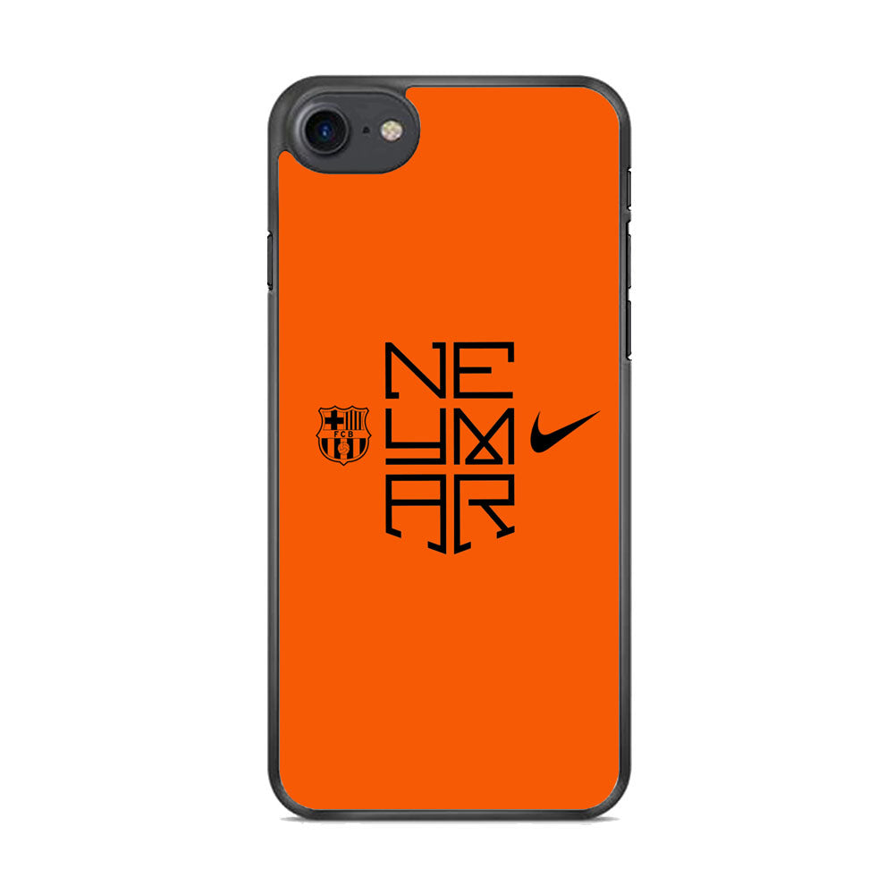 Barcelona Neymar Logo Orange iPhone 8 Case