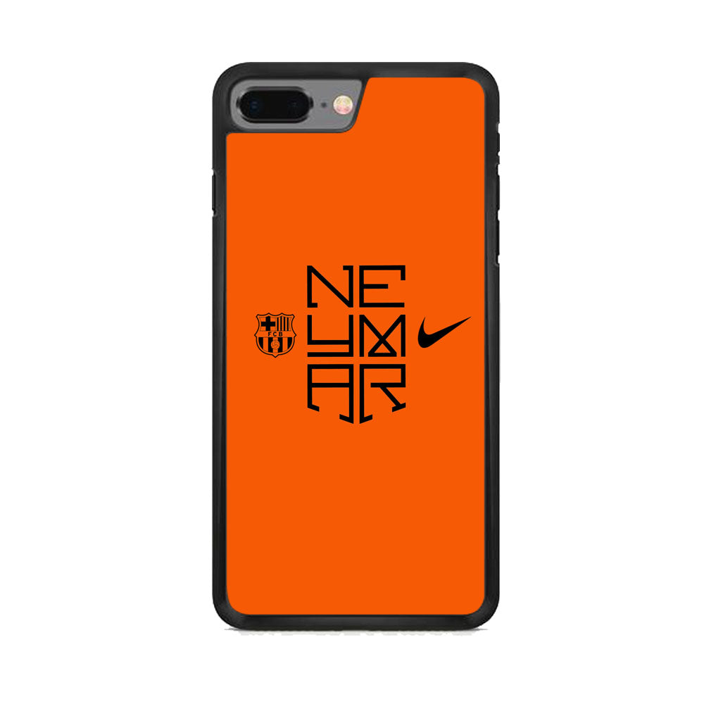 Barcelona Neymar Logo Orange iPhone 8 Plus Case