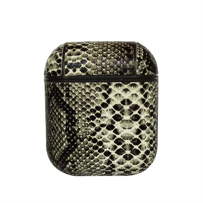 Skin Animal Snake PU Leather Protective Case Cover For Apple Airpods