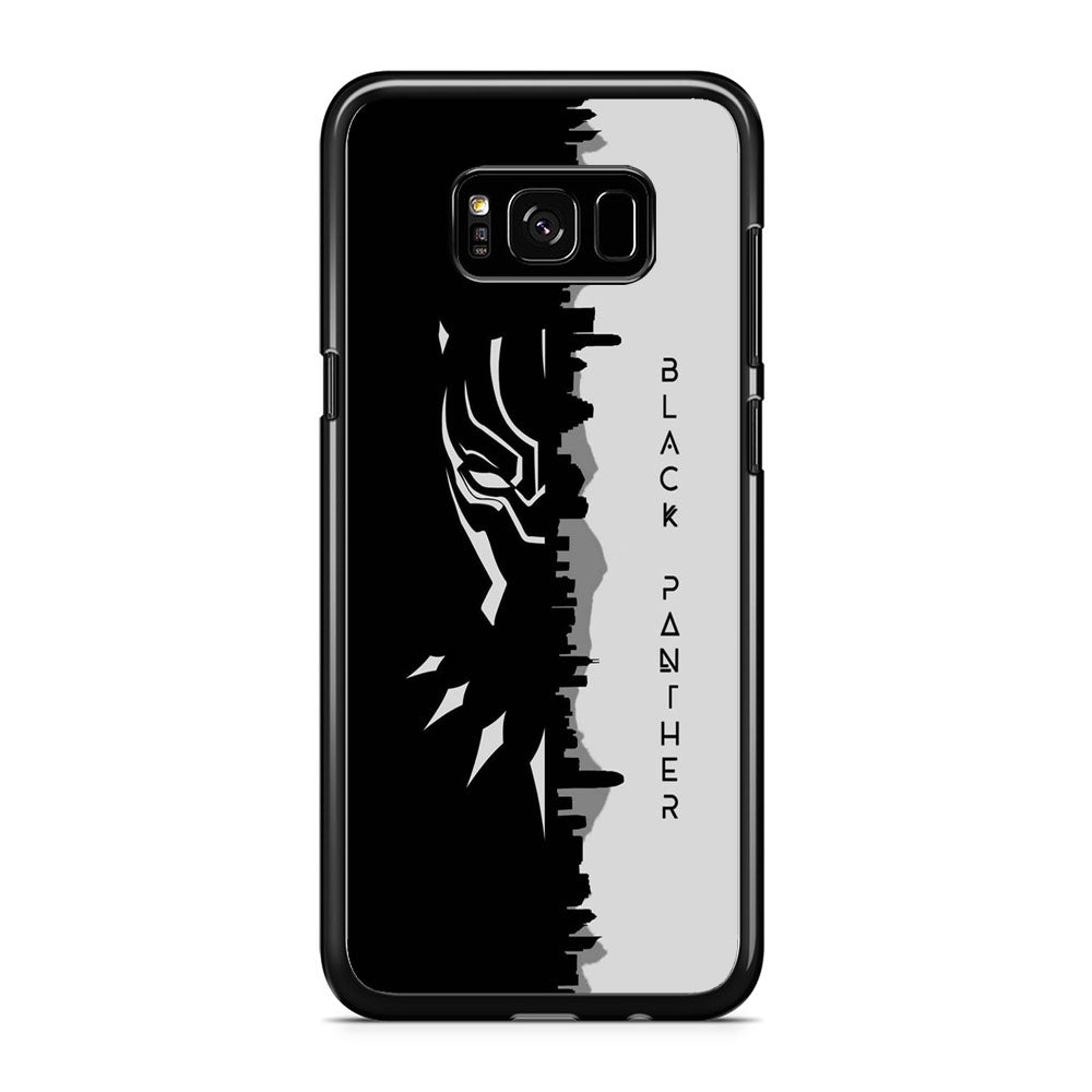 Black Panther Head Half Building Side Samsung Galaxy S8 Case