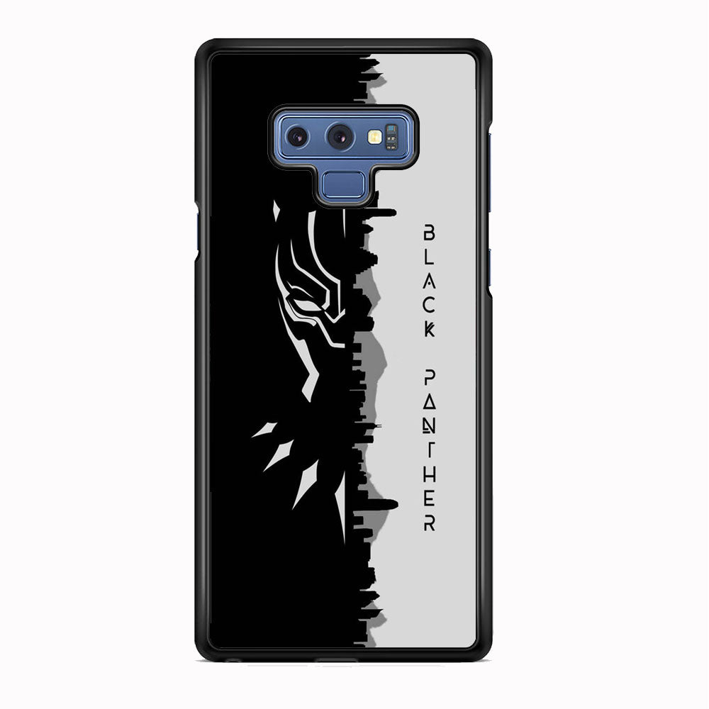 Black Panther Head Half Building Side Samsung Galaxy Note 9 Case