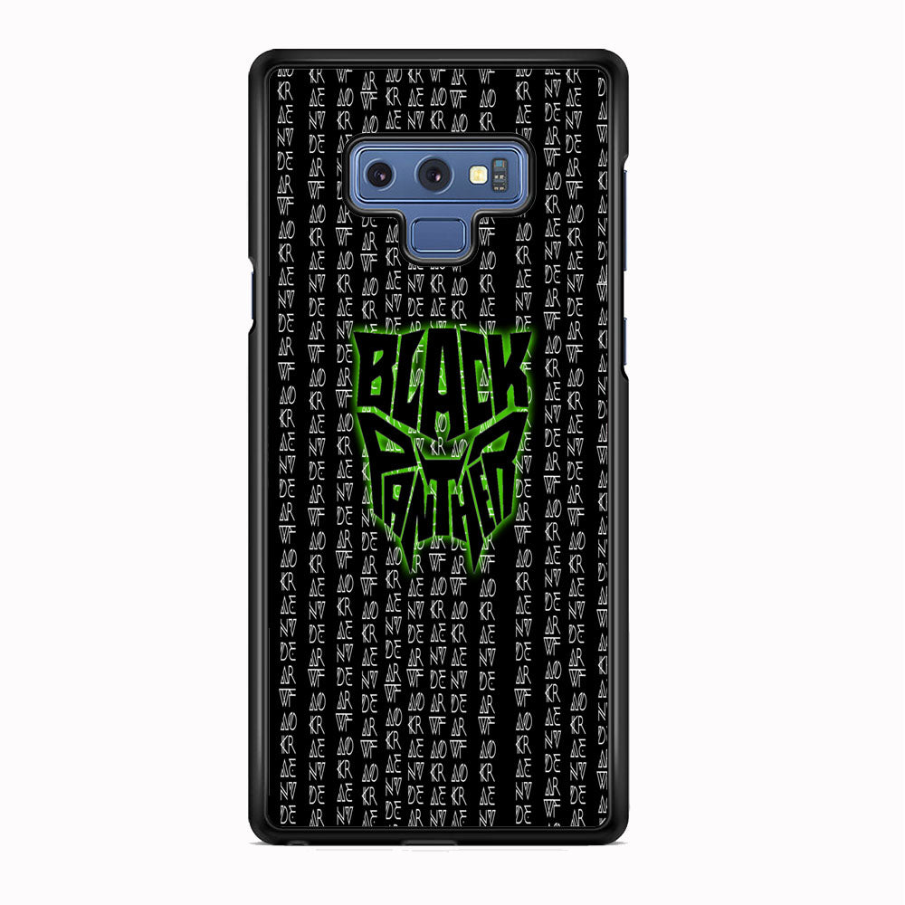 Black Panther Wakanda Forever Matrix Style Samsung Galaxy Note 9 Case