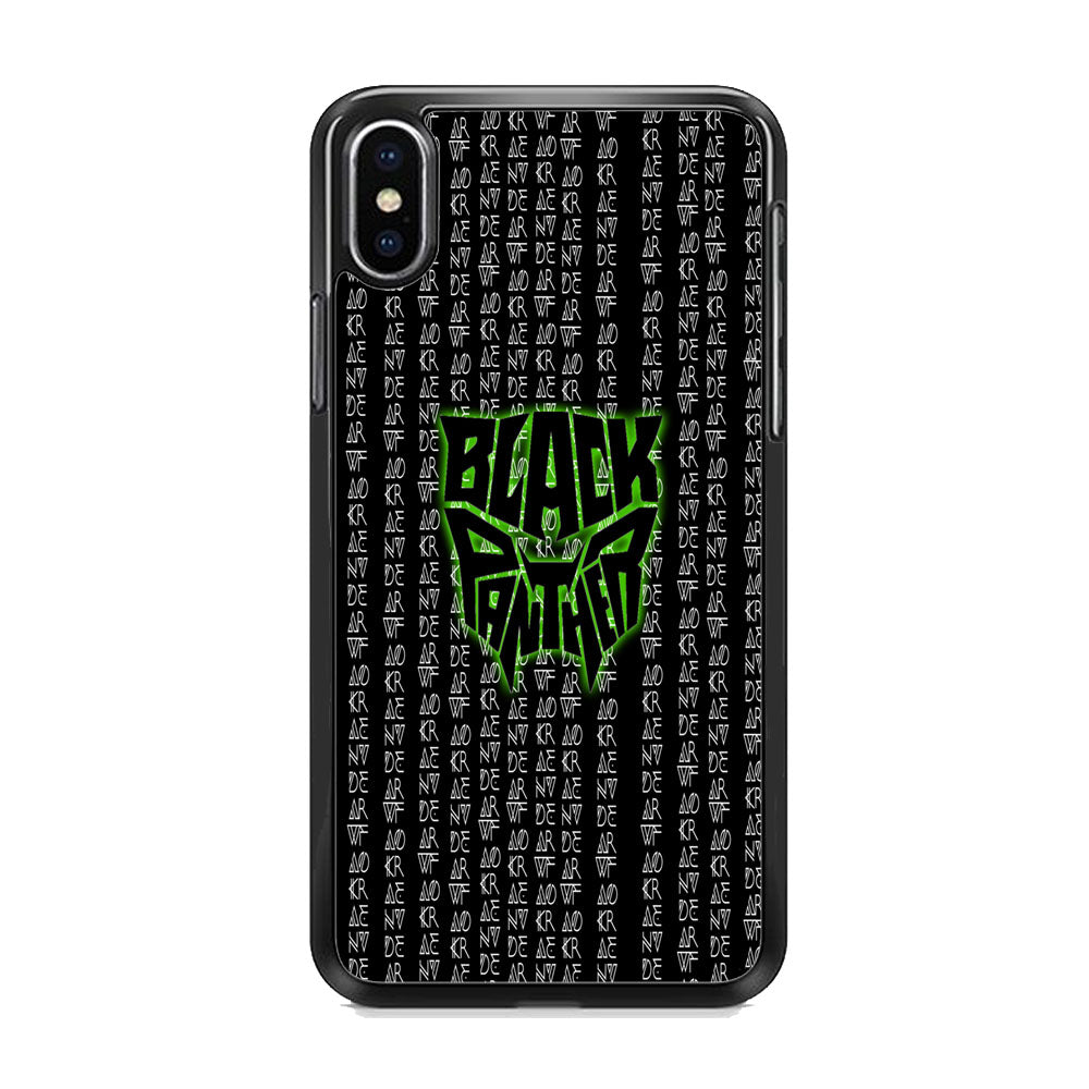 Black Panther Wakanda Forever Matrix Style iPhone Xs Case
