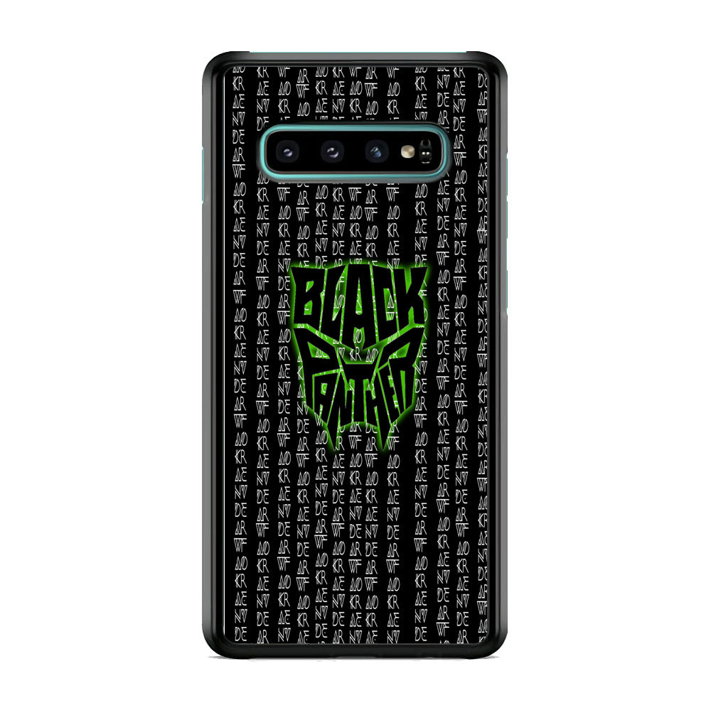 Black Panther Wakanda Forever Matrix Style Samsung Galaxy S10 Plus Case