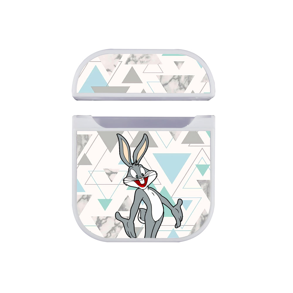 Bugs Bunny Triangle Aeshetic Hard Plastic Case Cover For Apple Airpods
