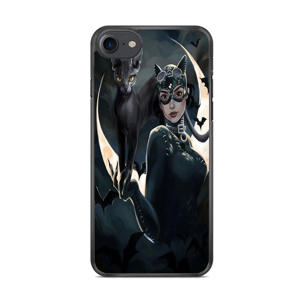 Cat Woman Dark Bat Cat iPhone 8 Case