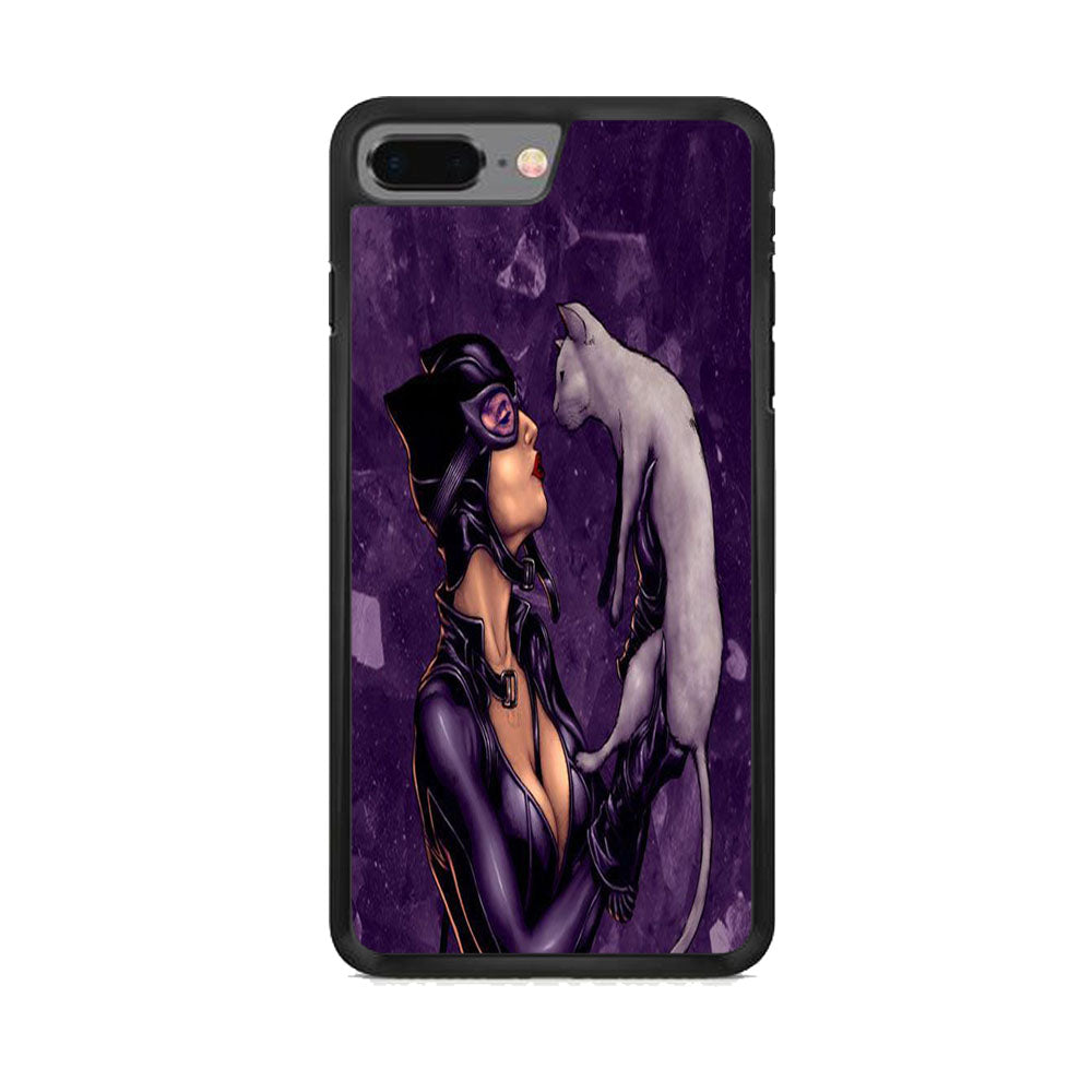 Cat Woman Kiss Her Cat iPhone 7 Plus Case