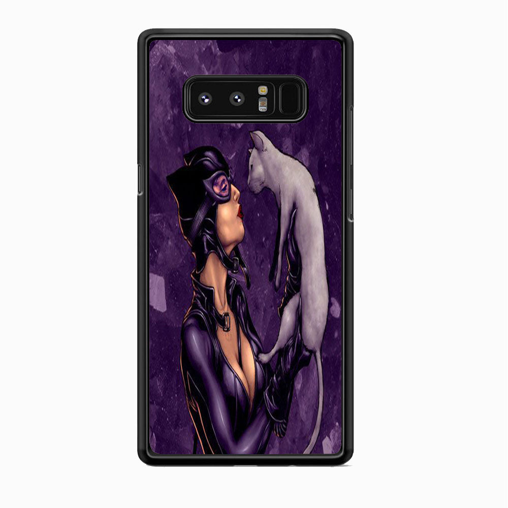 Cat Woman Kiss Her Cat Samsung Galaxy Note 8 Case