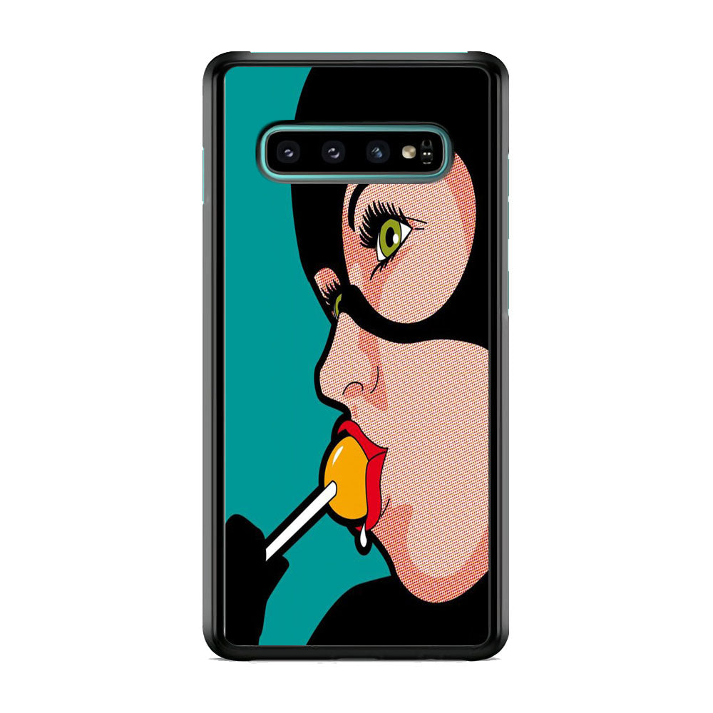 Cat Woman Lolipop Candy Samsung Galaxy S10 Case