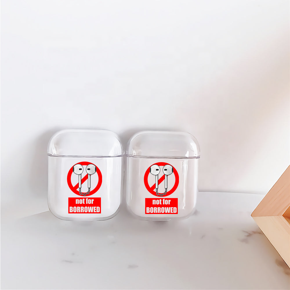 Caution Not For Borrowed Protective Clear Case Cover For Apple Airpods