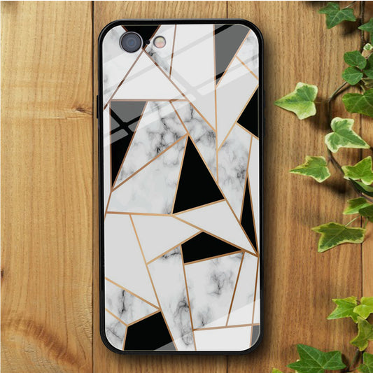 Ceramics Black White Gold iPhone 6 | 6s Tempered Glass Case
