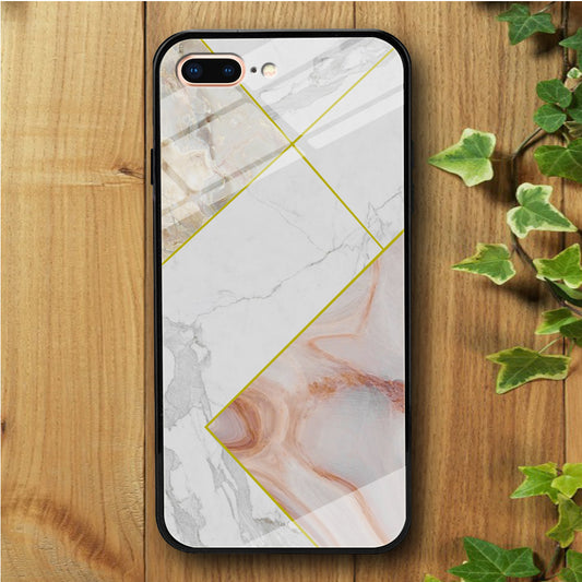 Ceramics Strip White iPhone 7 Plus Tempered Glass Case