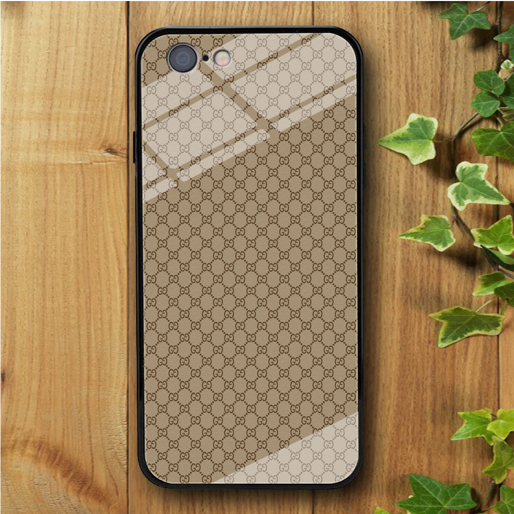 Chain Cream Chocolate iPhone 6 | 6s Tempered Glass Case