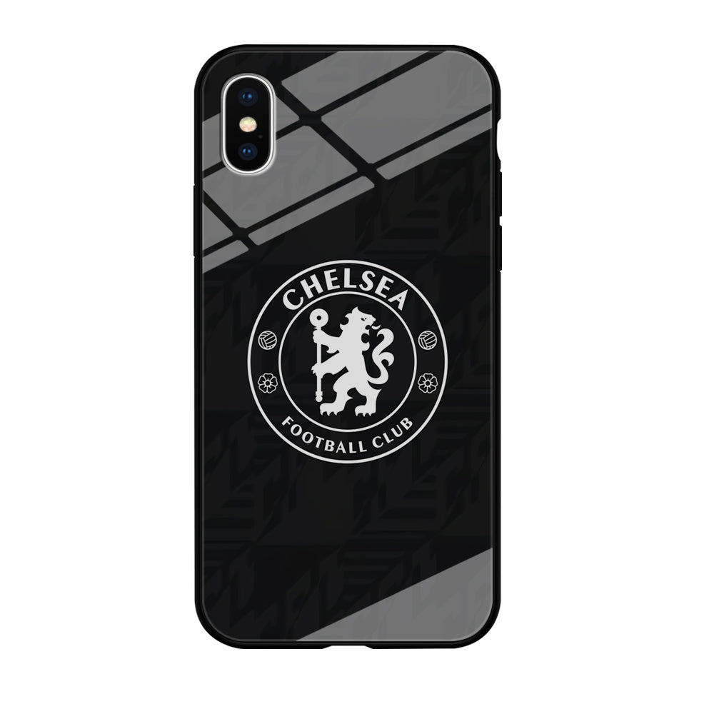Chelsea FC Pattern of Jersey iPhone XS Case