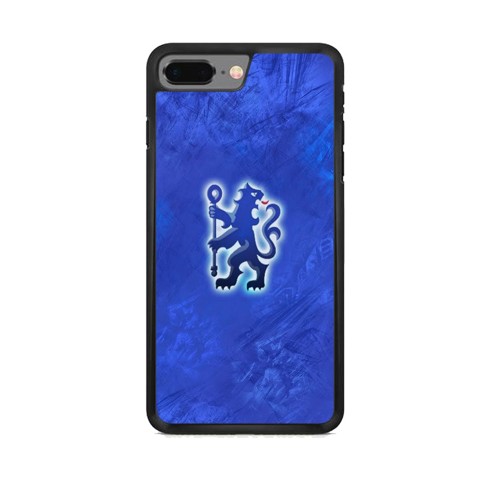 Chelsea FC Blue Glowing Logo iPhone 8 Plus Case