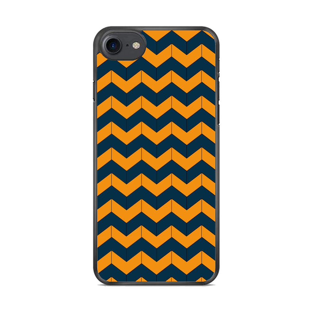 Chevron Arrow Blue Navy Orange iPhone 8 Case