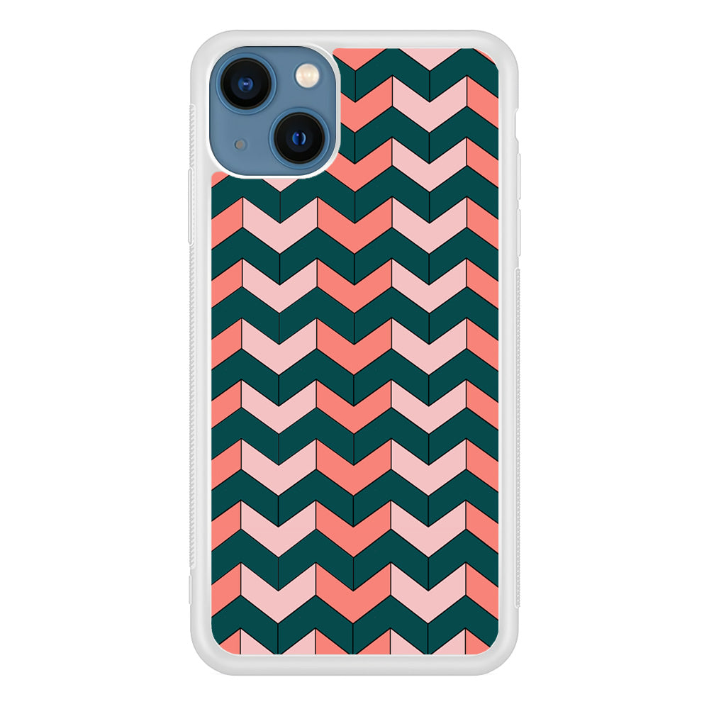 Chevron Arrow Soft And Green Colours iPhone 13 Case